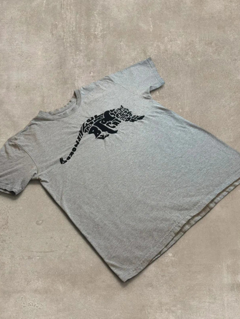 Vintage Jordan Black Cat Graphic Shirt Mens Large Grey Graphic Tee